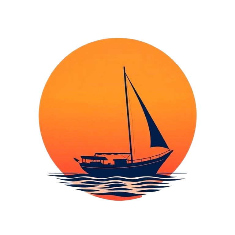 Traditional Zanzibar dhow sailing under a sunset